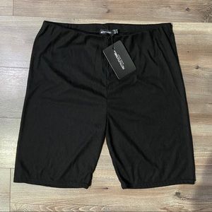 Ribbed biker shorts